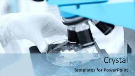  Presentation with clinical chemistry - Slide set consisting of science chemistry and people concept background and a light blue colored foreground