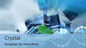  Presentation with chemistry hydrogen - Audience pleasing slide deck consisting of science chemistry biology and people backdrop and a light blue colored foreground