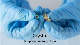  Presentation with petri dish - Slide deck having science chemistry biology medicine background and a light blue colored foreground