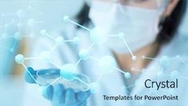  Presentation with petri dish - PPT theme enhanced with science chemistry biology medicine background and a light blue colored foreground