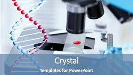  Presentation with blood test - Cool new presentation design with science chemistry biology medicine backdrop and a teal colored foreground