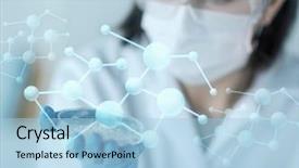  Presentation with clinical chemistry - Beautiful slide deck featuring science chemistry biology medicine backdrop and a light blue colored foreground