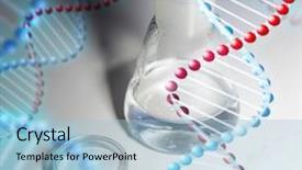  Presentation with table chemistry - Colorful presentation theme enhanced with science chemistry medicine and laboratory backdrop and a light blue colored foreground
