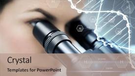  Presentation with hydrogen - Slides with science chemistry technology biology background and a coral colored foreground