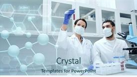  Presentation with molecular biology - Theme enhanced with science chemistry technology biology background and a light blue colored foreground