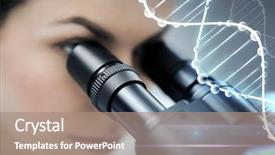  Presentation with clinical research - Amazing PPT layouts having science chemistry technology biology backdrop and a coral colored foreground