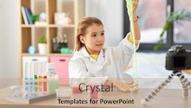  Presentation with blog - Beautiful theme featuring science-childhood-and-blogging-concept backdrop and a coral colored foreground