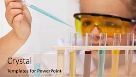  Presentation with school elementary - Presentation design featuring science class doing an experiment background and a lemonade colored foreground