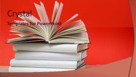  Presentation with diary - Slide set with science club - hardback books diary fanned pages background and a red colored foreground