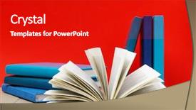  Presentation with book pages turning - Colorful presentation design enhanced with science club - hardback books diary fanned pages backdrop and a crimson colored foreground