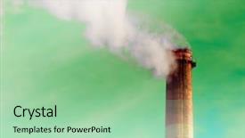  Presentation with nature destruction - Presentation featuring science coal power - destruction of nature background and a  colored foreground