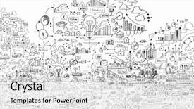  Presentation with ideas - PPT layouts enhanced with nurse graduate - young happy female doctor showing background and a light blue colored foreground.