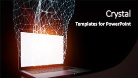  Presentation with networking - Audience pleasing theme consisting of science company - concept of global networking backdrop and a black colored foreground