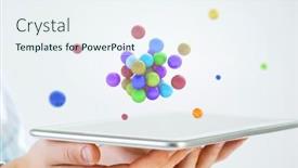  Presentation with science - Presentation enhanced with science-concept-with-sphere-model background and a sky blue colored foreground