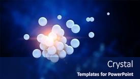  Presentation with science - PPT layouts consisting of science-concept-with-sphere-model background and a navy blue colored foreground