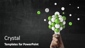  Presentation with science - Slide set with science-concept-with-sphere-model background and a dark gray colored foreground