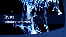  Presentation with water flow - Amazing presentation theme having science desktop wallpaper - abstract ink background flow backdrop and a navy blue colored foreground