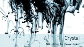  Presentation with science abstract - Colorful PPT theme enhanced with science desktop wallpaper - abstract ink background backdrop and a light blue colored foreground