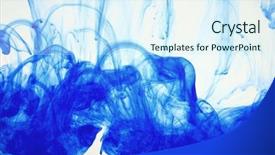  Presentation with water science - Beautiful PPT theme featuring science desktop wallpaper - ink in water backdrop and a  colored foreground