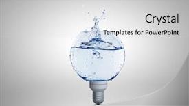  Presentation with light bulb or lightbulb - Audience pleasing presentation theme consisting of conceptual image with light bulb backdrop and a light gray colored foreground