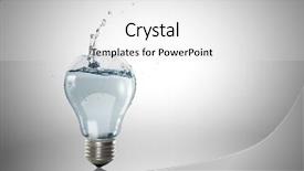  Presentation with clear water - PPT theme enhanced with  background and a  colored foreground