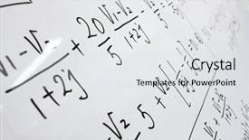  Presentation with whiteboard - Beautiful PPT layouts featuring math engineering - formulas on a whiteboard backdrop and a light gray colored foreground