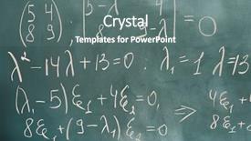  Presentation with green chalkboard - Beautiful presentation design featuring special education math - formulas written on green chalkboard backdrop and a gray colored foreground
