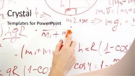  Presentation with whiteboard - Audience pleasing theme consisting of math engineering - writing on the whiteboard formulas backdrop and a pink colored foreground