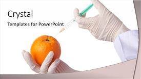  Presentation with material science - Audience pleasing theme consisting of science experiment with orange backdrop and a white colored foreground
