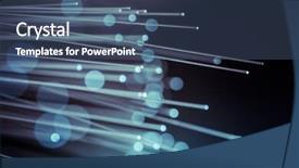  Presentation with optic fibre - Presentation theme consisting of science fiber optic cables fibre background and a ocean colored foreground