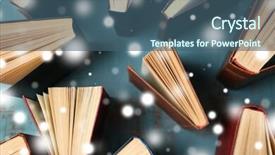  Presentation with effect - Slide set featuring science fiction school - books over snow effect background and a  colored foreground