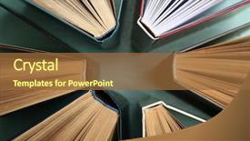  Presentation with fiction - Cool new PPT layouts with science fiction school - group of books on colorful backdrop and a tawny brown colored foreground