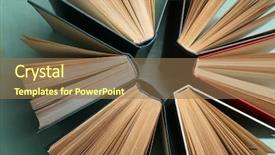  Presentation with science fiction - Beautiful slides featuring science fiction school - group of books on colorful backdrop and a coral colored foreground