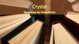  Presentation with fiction - Colorful PPT theme enhanced with science fiction school - heart of books close up backdrop and a tawny brown colored foreground