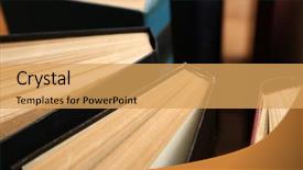  Presentation with science fiction - Presentation design having science fiction school - heart of books close up background and a  colored foreground