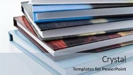  Presentation with science fiction - Theme consisting of science fiction teaching - books background and a light blue colored foreground