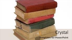  Presentation with white differene - Amazing presentation theme having science fiction teaching - different book piles isolated backdrop and a  colored foreground