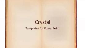  Presentation with blank old book - Audience pleasing presentation design consisting of science fiction teaching - open old book with blank backdrop and a lemonade colored foreground