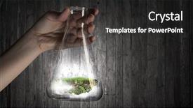  Presentation with life science - Presentation theme consisting of science for green healthy life background and a  colored foreground