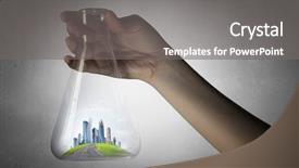  Presentation with life science - Slide deck featuring science for green healthy life background and a gray colored foreground