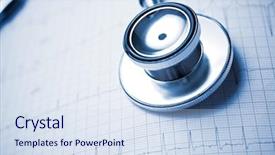  Presentation with frequency - Colorful presentation design enhanced with science frequency - close up of an electrocardiogram backdrop and a sky blue colored foreground