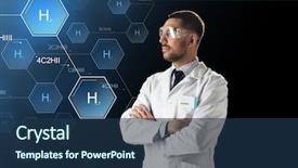  Presentation with chemical safety - Slide deck enhanced with science future technology and chemistry background and a ocean colored foreground