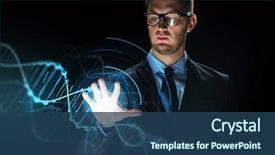  Presentation with dna genetic - Slides having science future technology and genetic background and a ocean colored foreground