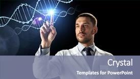  Presentation with black dna scientist - Audience pleasing PPT theme consisting of science genetics and people concept backdrop and a seafoam green colored foreground