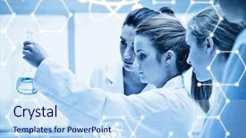  Presentation with cute chemistry - Slide set featuring science graphic against cute chemistry background and a sky blue colored foreground