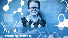  Presentation with cute science - Audience pleasing slide deck consisting of graphic against portrait of cute backdrop and a teal colored foreground