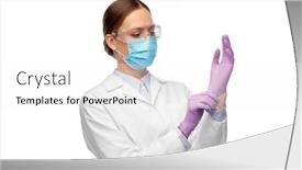  Presentation with medical virus - Theme featuring science-health-and-medicine-concept background and a white colored foreground