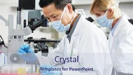  Presentation with female - PPT theme consisting of science lab - male and female scientists using background and a lemonade colored foreground