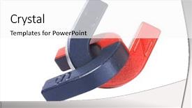  Presentation with molecular biology white - Colorful presentation theme enhanced with science magnetic field - horseshoe magnets on white background backdrop and a white colored foreground