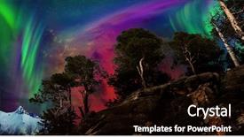  Presentation with autumn view autumn nature - Audience pleasing presentation design consisting of science magnetic field - very picturesque view backdrop and a black colored foreground